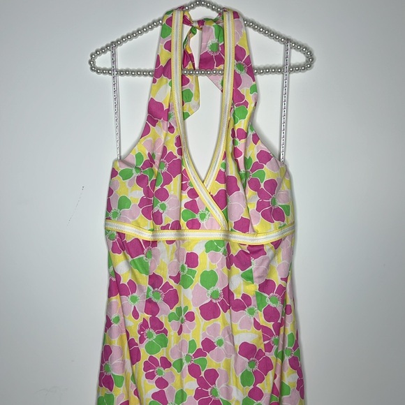 Lilly Pulitzer Pink and Green Floral Midi Dress - Picture 2 of 10